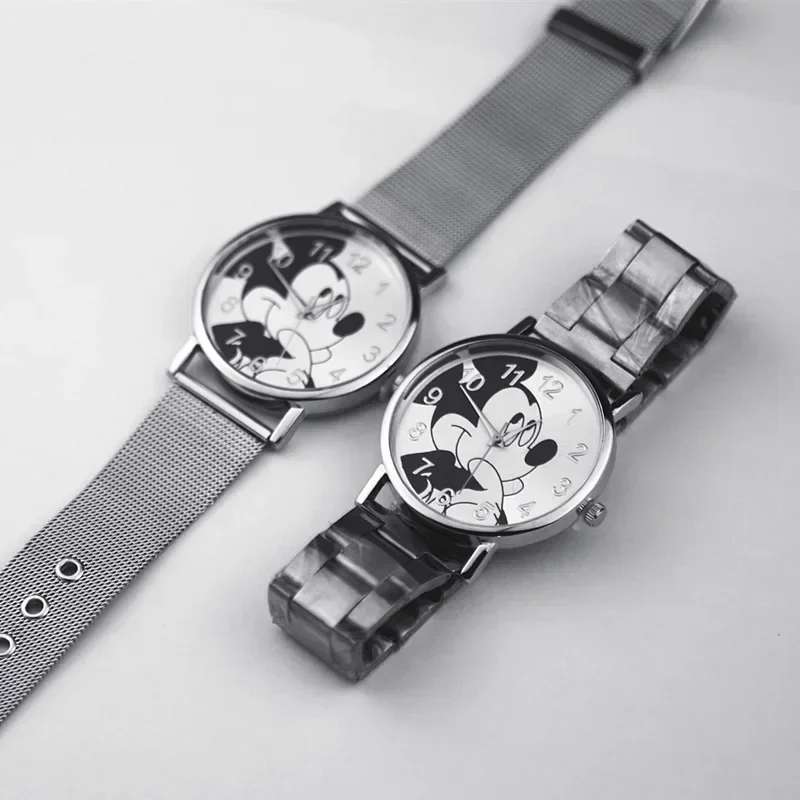 Hot Mickey Mouse Brand Women Watch Stylish Stainless Steel Mesh Casual Quartz Watches Girl Gift Relogio Masculino Men Wristwatch 3