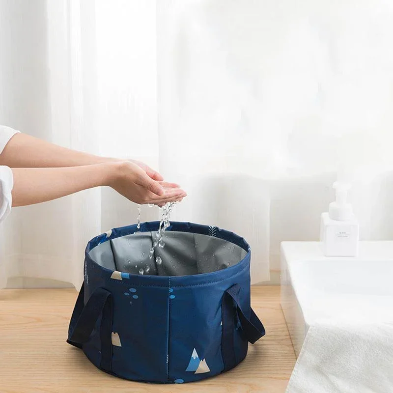Portable Foldable Basin Travel Camping Wash Tub Fishing Bucket Outdoor Washing Bag Water Footbath Basin Sink Wash Clothes Basket