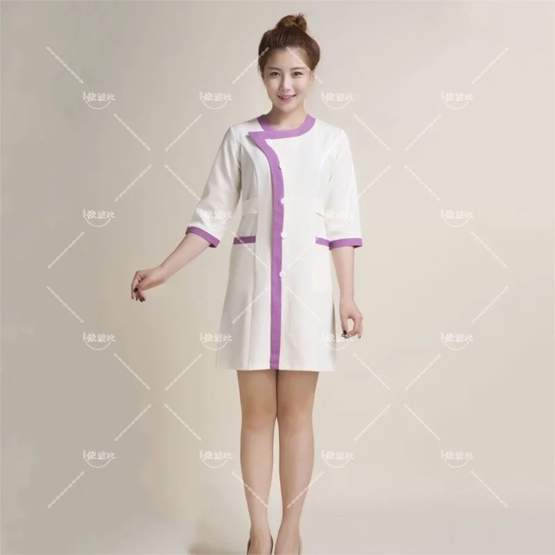 

New white Beauty work uniform women's hospital Scrub dress doctor Nurse Dental clinic pet shop workwear Medical Nursing uniform