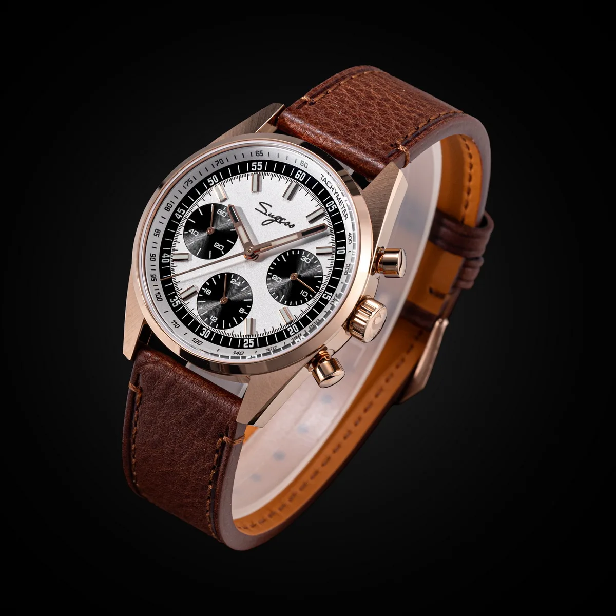 Sugess Mens Watch 38mm Chronograph Mechanical Wristwatches Tianjin Gooseneck Movement Sapphire Crystal Roulette Dial S465 new S00885657ae3a4fe6b1eb03703bed6943X