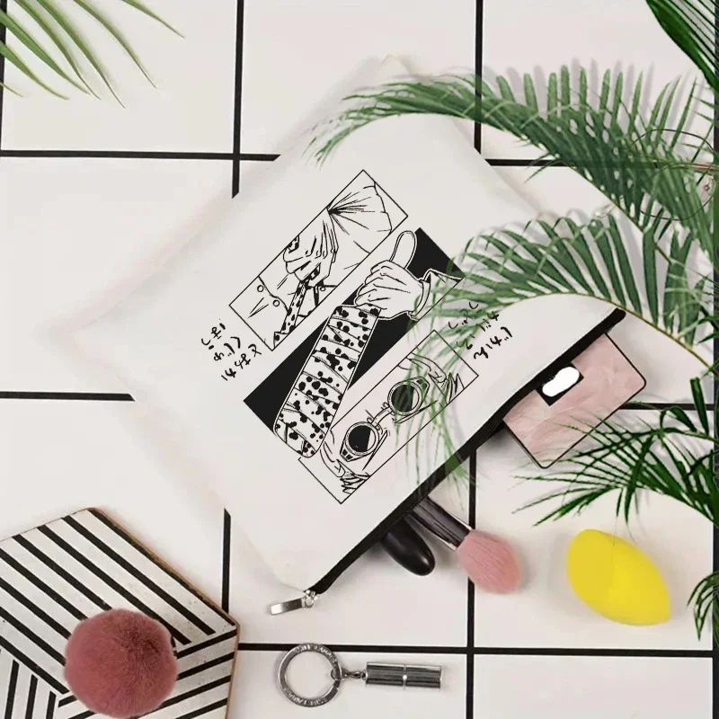 Anime Jujutsu Canvas Cosmetic Bag Organizer Office Supplies Storage Pencil Case Zipper Pouch Wallet Makeup Bags Comic Con Gifts 2