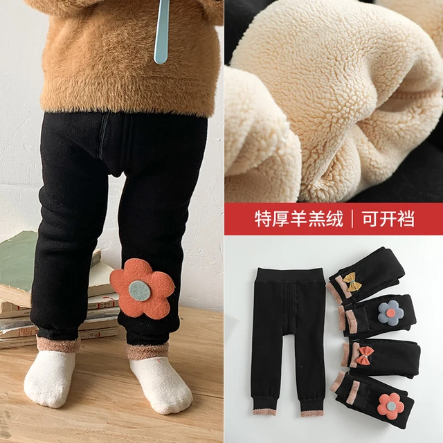 Infant baby winter Polar Fleece Lining leggings plus velvet thick