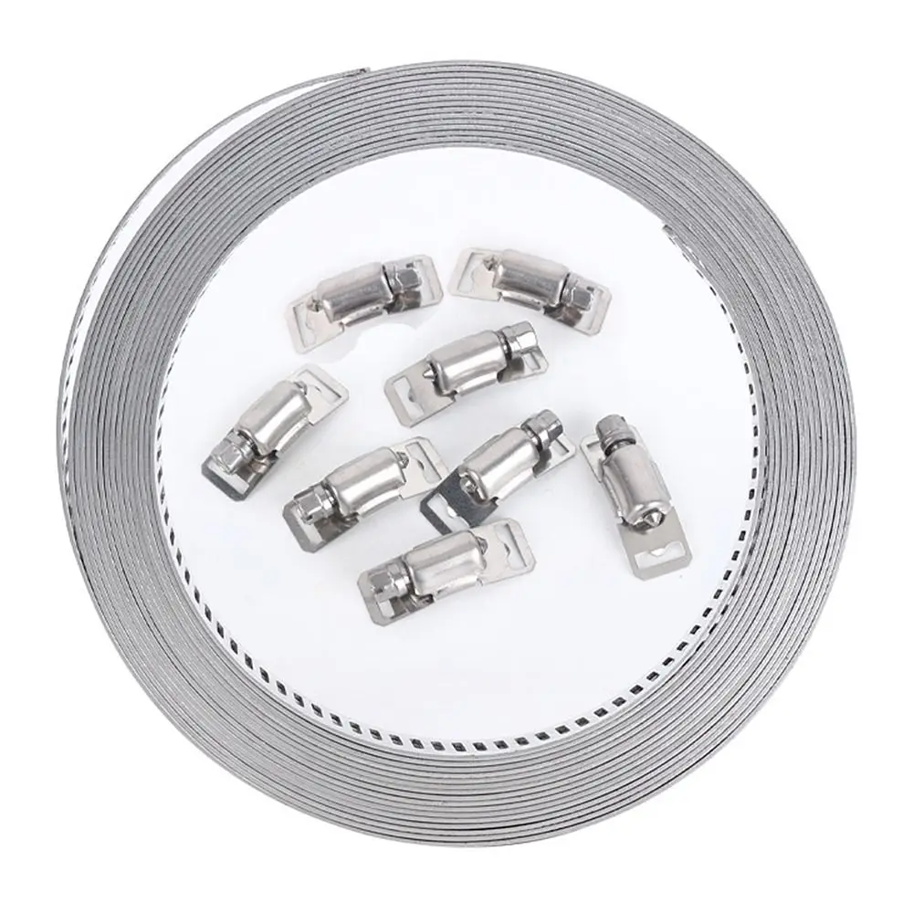 

Metal Hose Clamps Assortment Large 304 Stainless Steel Worm Gear Band 13 FT Metal Strap Duct Pipe