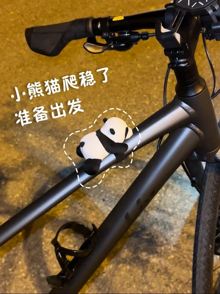 판다 자전거 장식 귀여운 자동차 액세서리, 도로 자전거 산악 자전거 인형 액세서리, 자동차 장식 액세서리