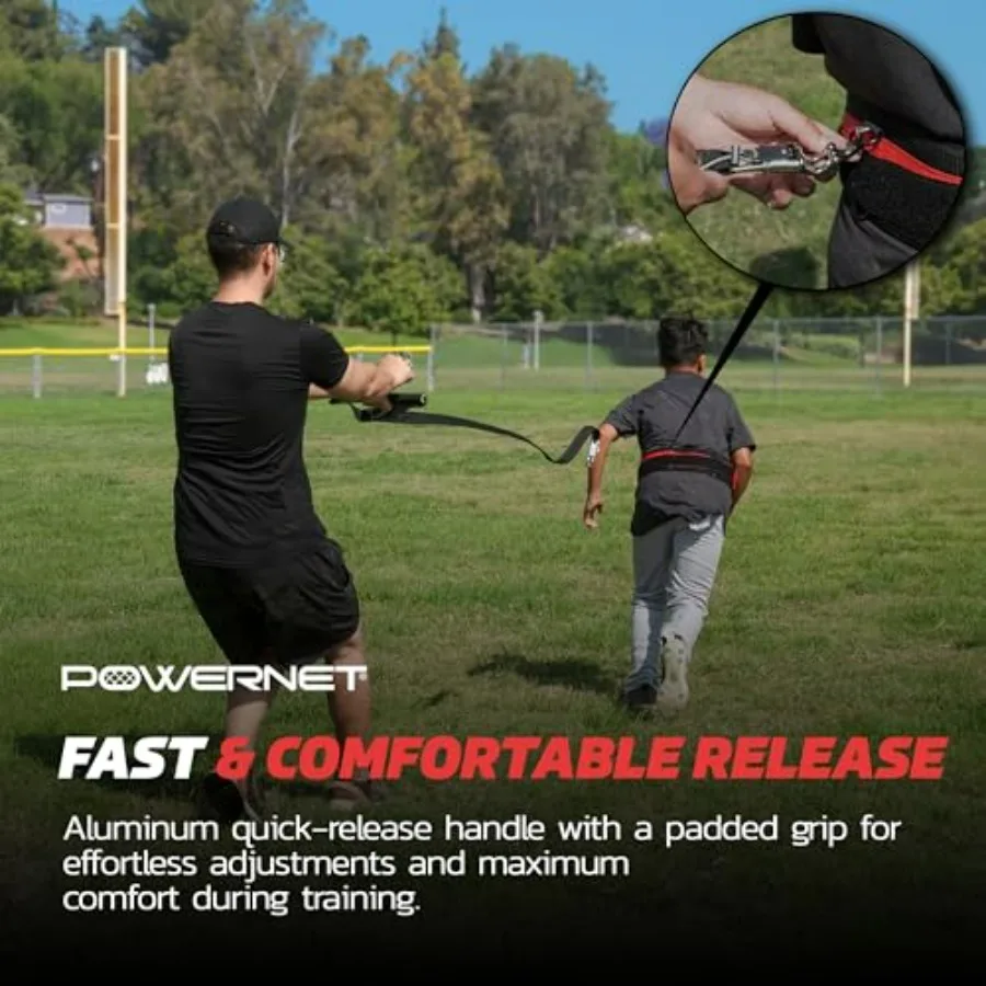 Tension Trainer for Speed & Agility, Resistance Band Running Belt with Quick Release Handle, Speed Strength Training Equipment,