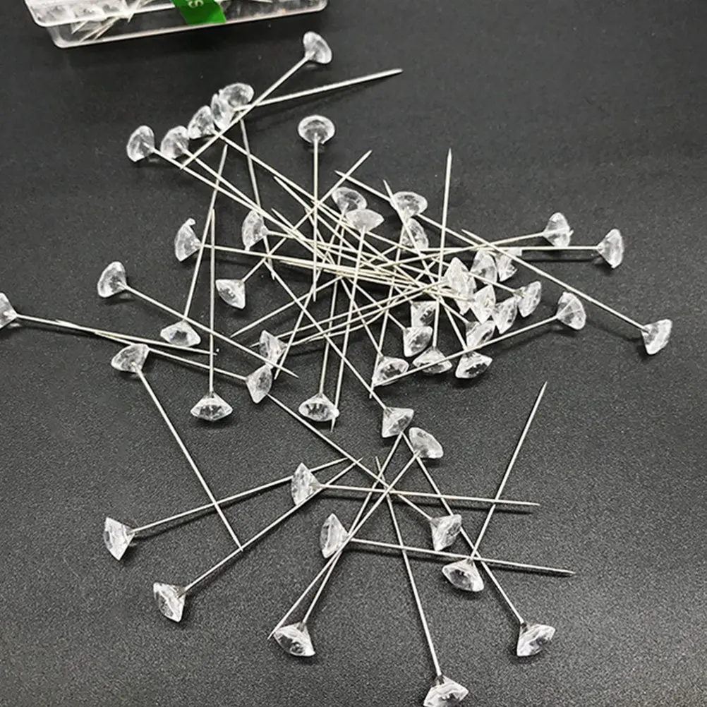200Pcs 사랑스러운 헤드 핀 녹 방지 직물 고정용 핀, 바느질 공예, 자수, 코사지, 웨딩 부케, 쥬얼리 제작용