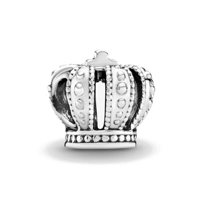 New 925 Sterling Silver The Crown Dangle Charm Bead Fit Original Bracelet Pendant DIY For Women Jewelry Gift 5