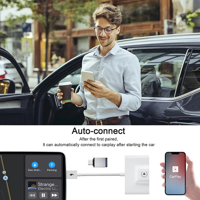 Adaptador de CarPlay inalámbrico para lPhone, Dongle inalámbrico para Apple  Carplay, Plug Play para iPhone 6 y superior - AliExpress