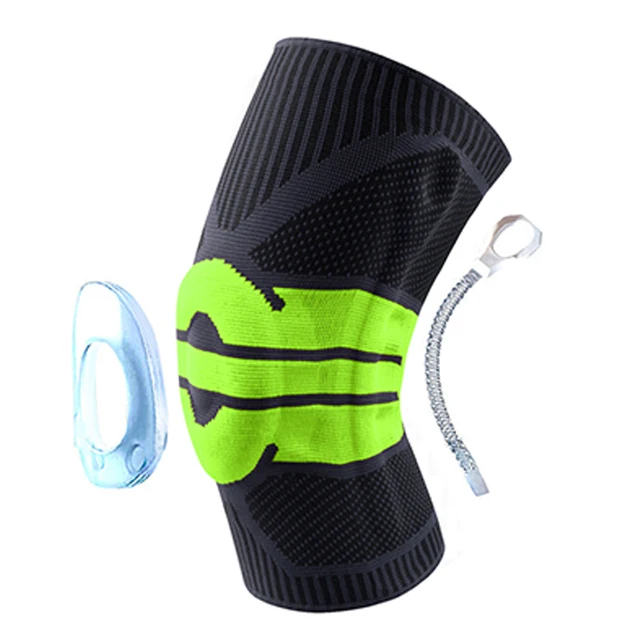 Tcare 1 Piece Professional Compression Knee Brace Support for Arthritis Relief, Joint Pain, ACL, MCL, Meniscus Tear Post Surgery Black Green -1 Piece