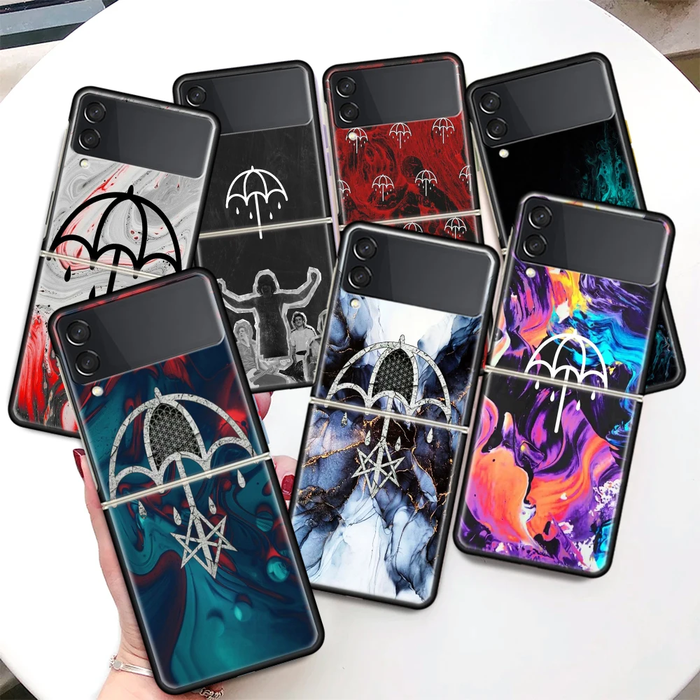 Bring Me The Horizons Custodia Rigida Per Pc Trasparente Per Samsung Galaxy Z Flip 5 4 3 5G Flip3 Flip4 Flip5 Fundas Personalizzati
