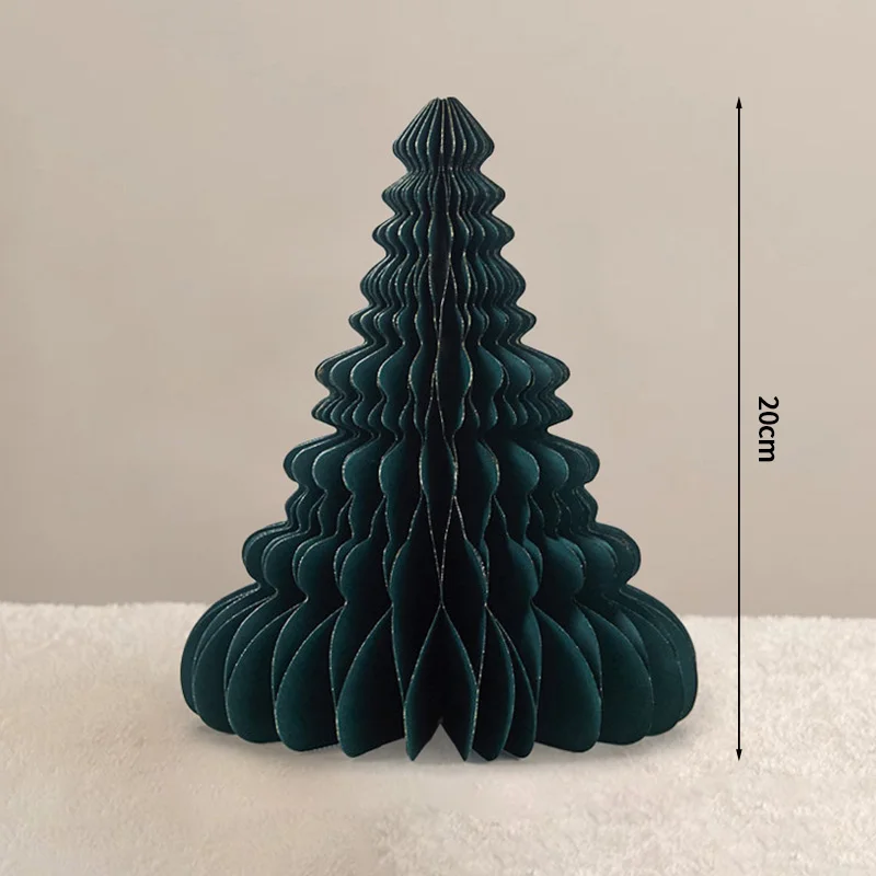 Festive Paper Honeycomb Ball Christmas Tree 3D Ornament for Home and Wedding Decor