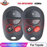 กุญแจรีโมทรถยนต์ KEYECU 4 ปุ่ม 433MHz รหัส: 89742-06030 สำหรับรถยนต์โตโยต้า Camry ACV40 GSV40 ปี 2006 2007 2008 2009 2010 2011