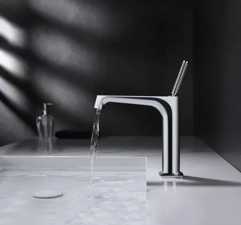 Description Picture 5 of itemNew Basin Faucet Brass Lead Free Single Lever Hot and Cold Brush Gold Mixer Sink Tap Bathroom Mixer