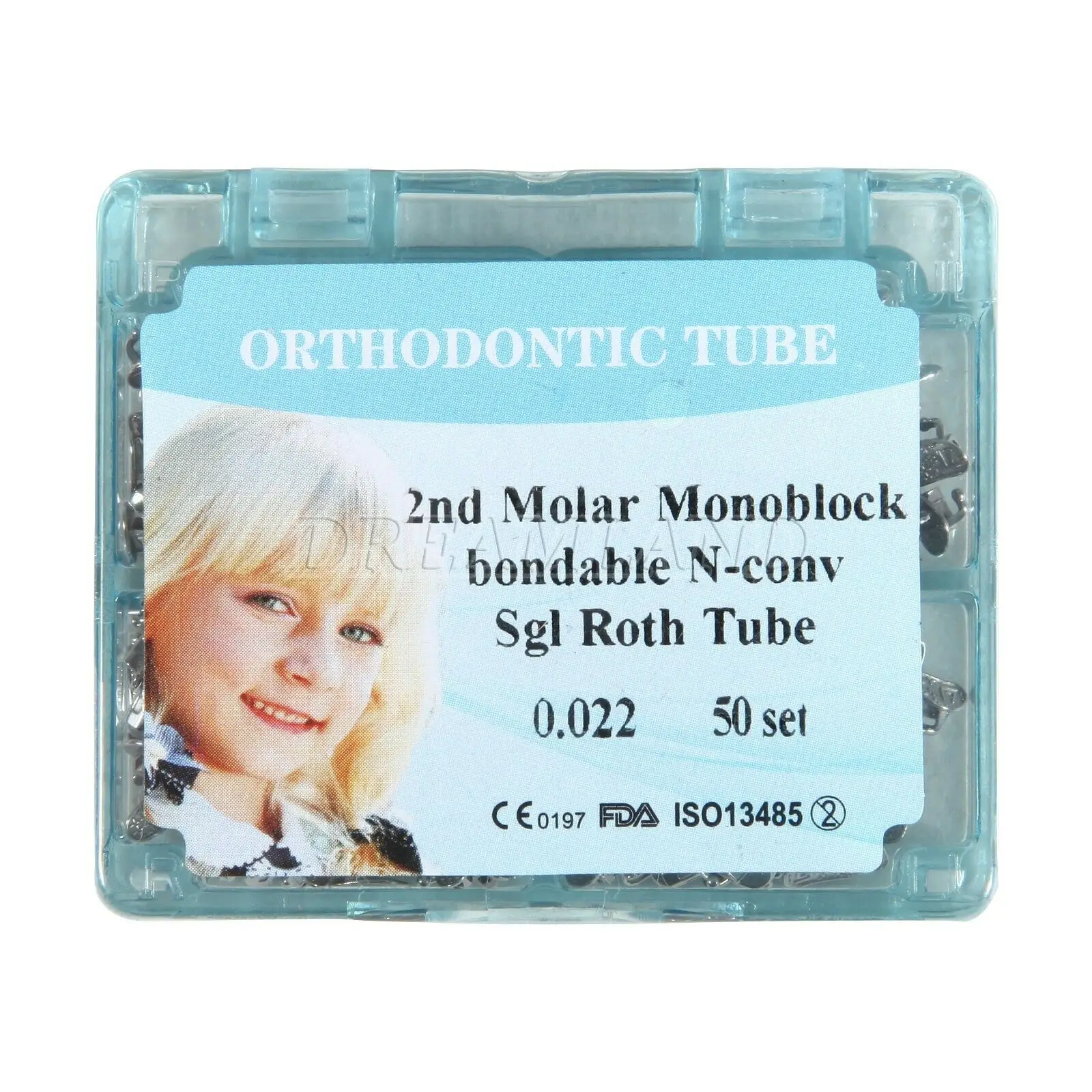 

200PCS Dental Orthodontic Monoblock Buccal Tubes 022 2nd Molar Roth Tube 50 Sets