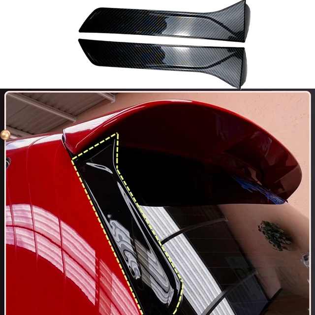 Alerón de ventana trasera de automóvil para Seat Leon 5F FR Mk3 MK3.5  2013-2021, repuesto de alerón trasero negro para alerón de techo, 1 par de
