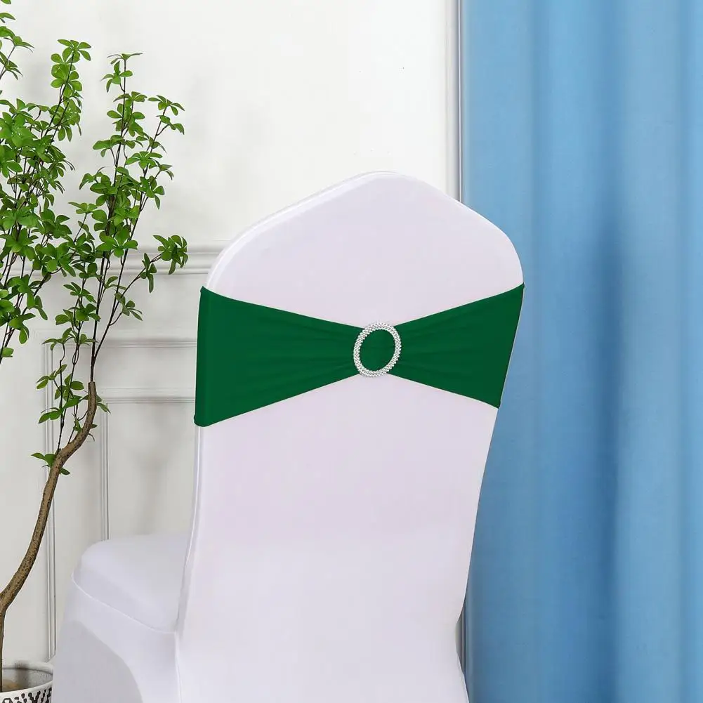 10Pcs 35*14cm Chair Back Flower Elastic Wrinkle-Resistant Chair Cover No-tie Back Sleeve Knot Backrest Hotels Weddings Decor