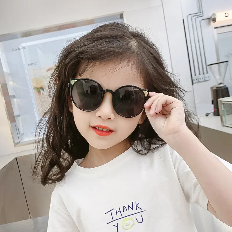 2024 Girls Boys Cute Animal Cartoon Ears Sunglasses Outdoor Sun Protection Children Lovely Vintage kids Protection Sunglasses