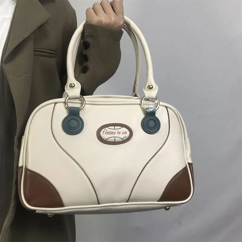 

Fashion Trend Large Capacity Handbag 2023 New Niche Design Bowling Splice Bag Versatile Messenger Bags Women Purse and Handbags