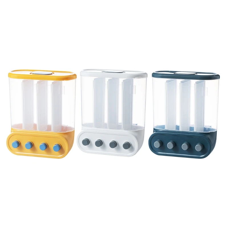 

Grains Storage Cans Box Wall Mounted Rice Buckets Classified Container