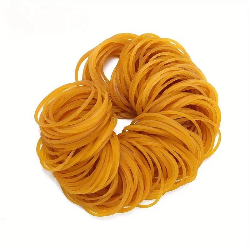 High elastic yellow rubber band - set of 100/300/666 pieces, with a diameter of 38 millimeters, durable natural rubber, suitable 5
