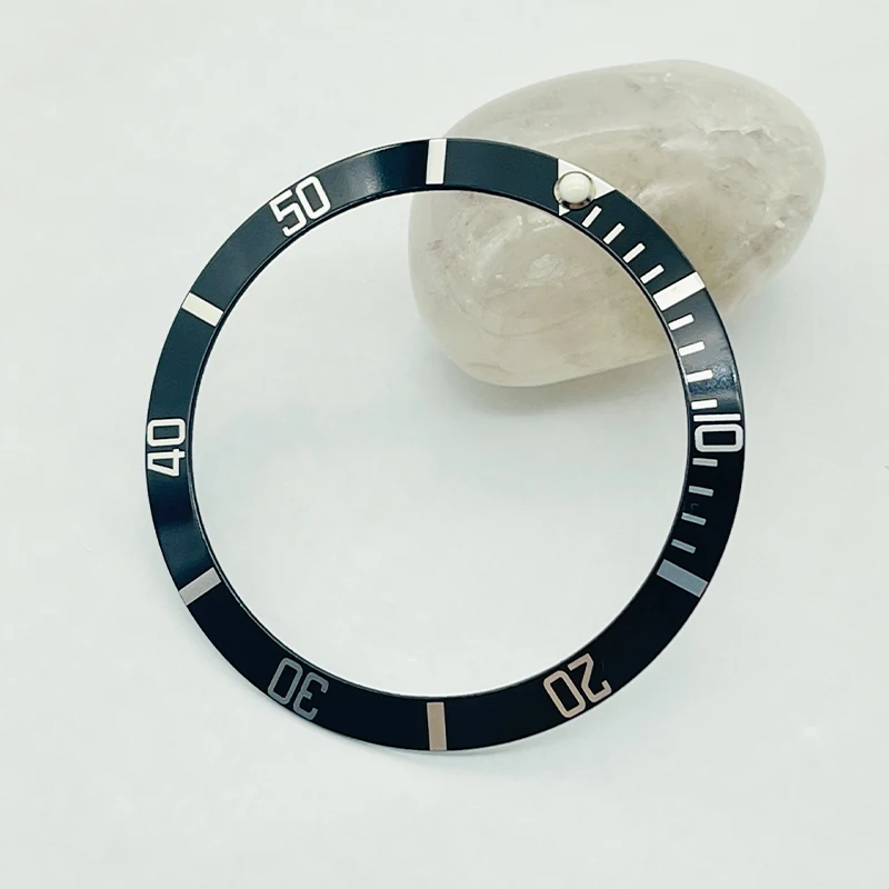 Curved Aluminum Watch Bezel Insert - 37.5mm Premium Diving Case Accessory