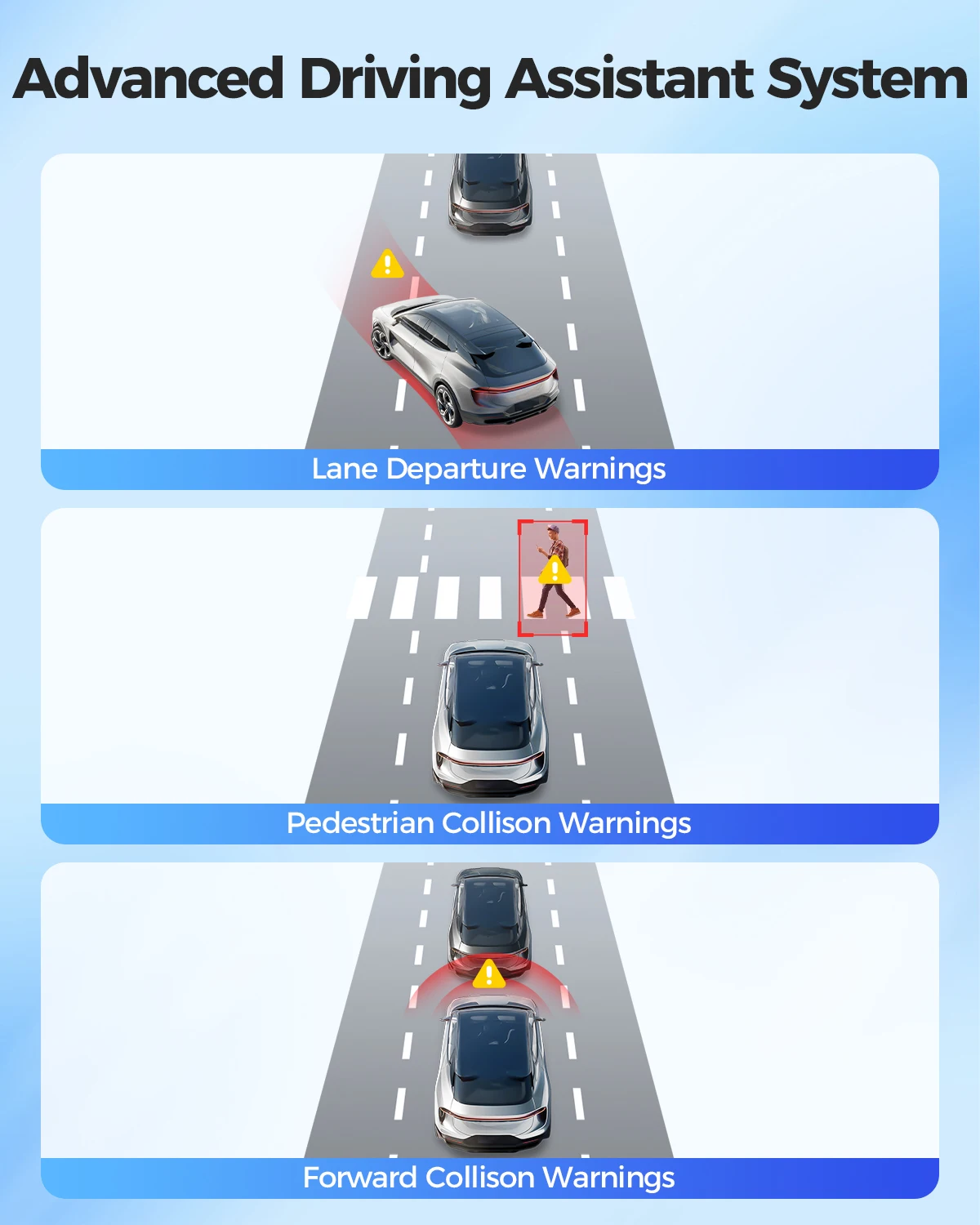 داش كام كاميرتين | أمامي بدقة 4K وخلفي FHD وذاكرة...