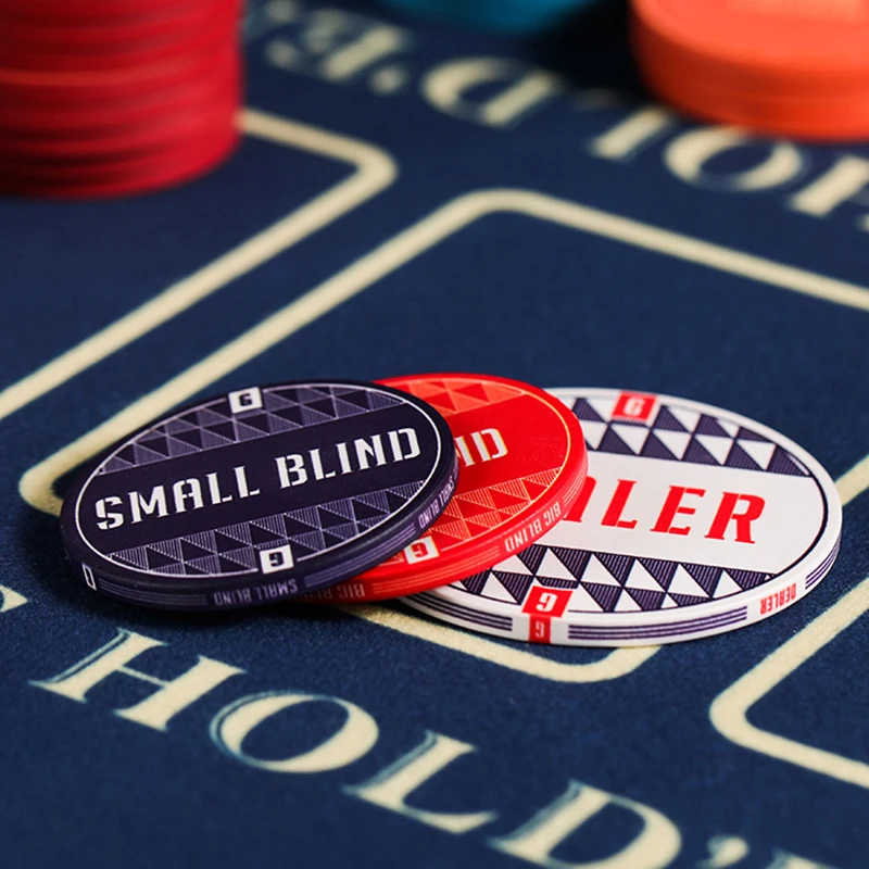 Ceramic Poker Dealer Small Blind Big Blind Round Dealer Coins Texas Poker Chips Set Double-sided Coin Buttons Game Accessories poker chips,poker dealer button