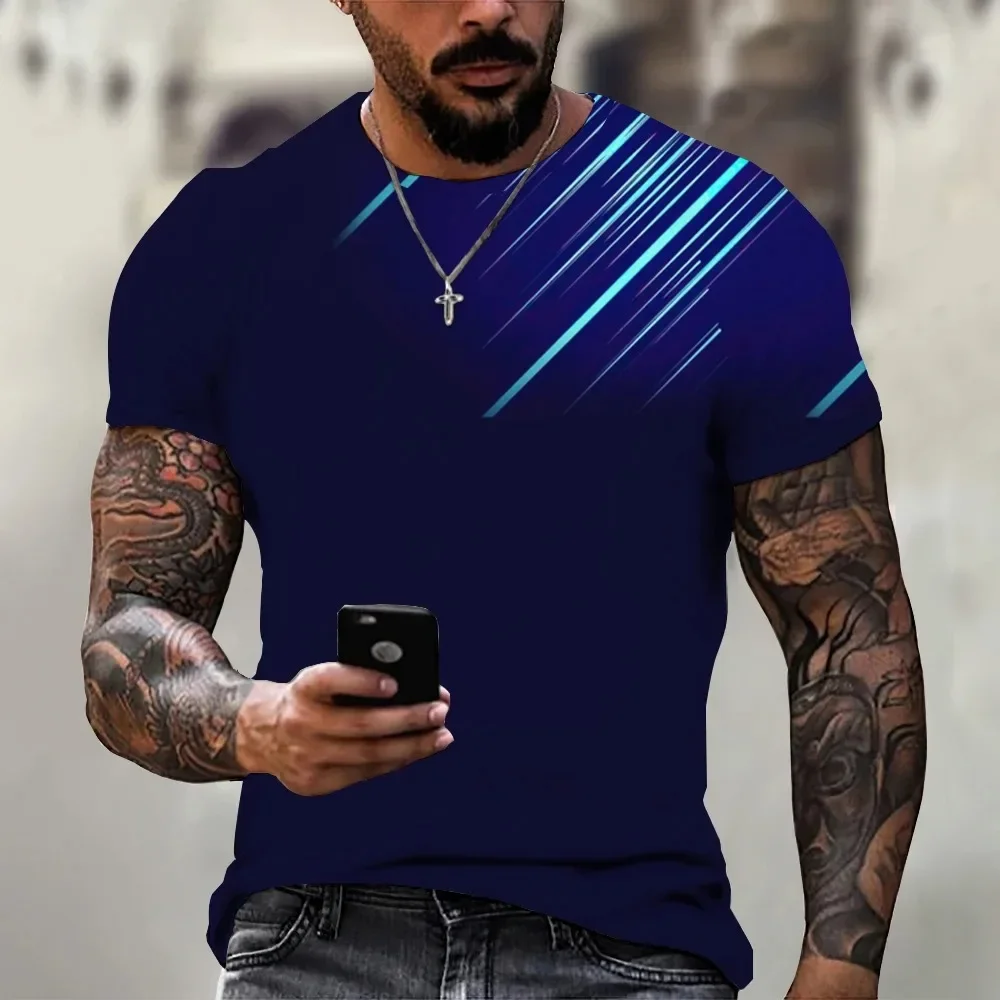 

3d Print T-Shirt For Men Summer O-Neck Pullovers Big Size Short Sleeve Man Shirt Fashion Tees Oversized Male Clothing Luxury Top