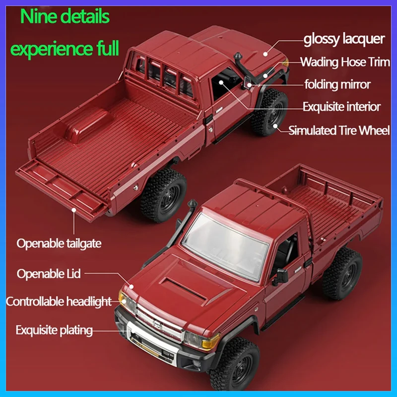 Mang Niu MN82 Four-drive Remote Control Off-road Vehicle 1:12 Toyota Land Patrol Pickup Climbing Model Toy Children's Gift 5