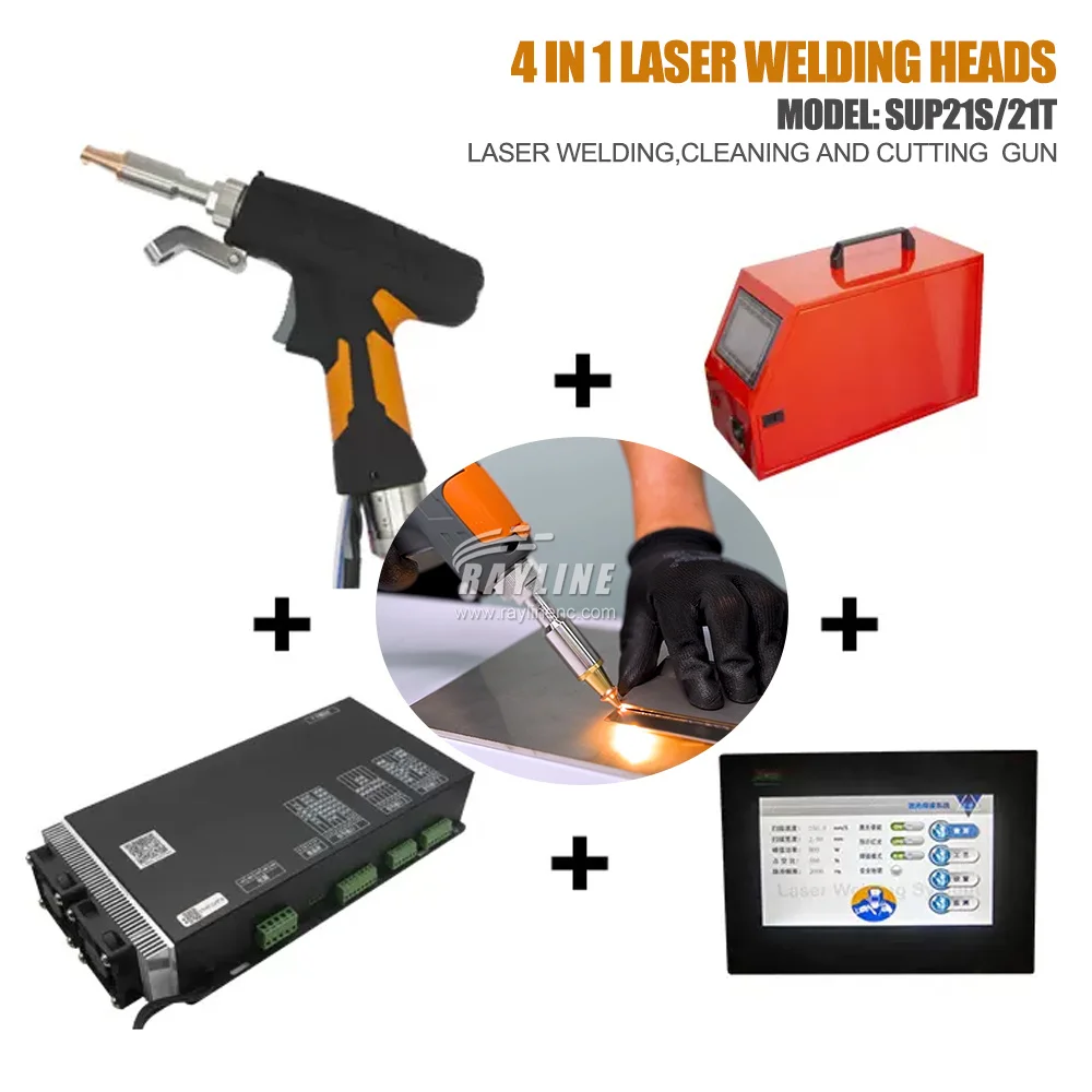NEW 4 in 1 Laser Welders Heads  Welding/Cleaning/Cutting for Metal Handheld Portable Laser Welding Machine Parts Weld 5