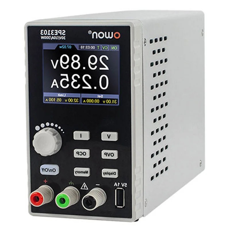 OWON SPE3102 SPE3103 SPE6053 SPE6103 프로그래밍 가능 DC 전원 공급 장치 출력 2.8인치 LCD 해상도 디지털 전압 조정기 스위치
