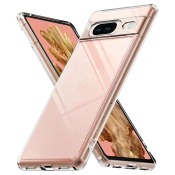 Silicone Clear Soft Case For Google Pixel 8 5G 7A 7 Pro 6A 8 Pro Ultra Thin Back Cover Slim