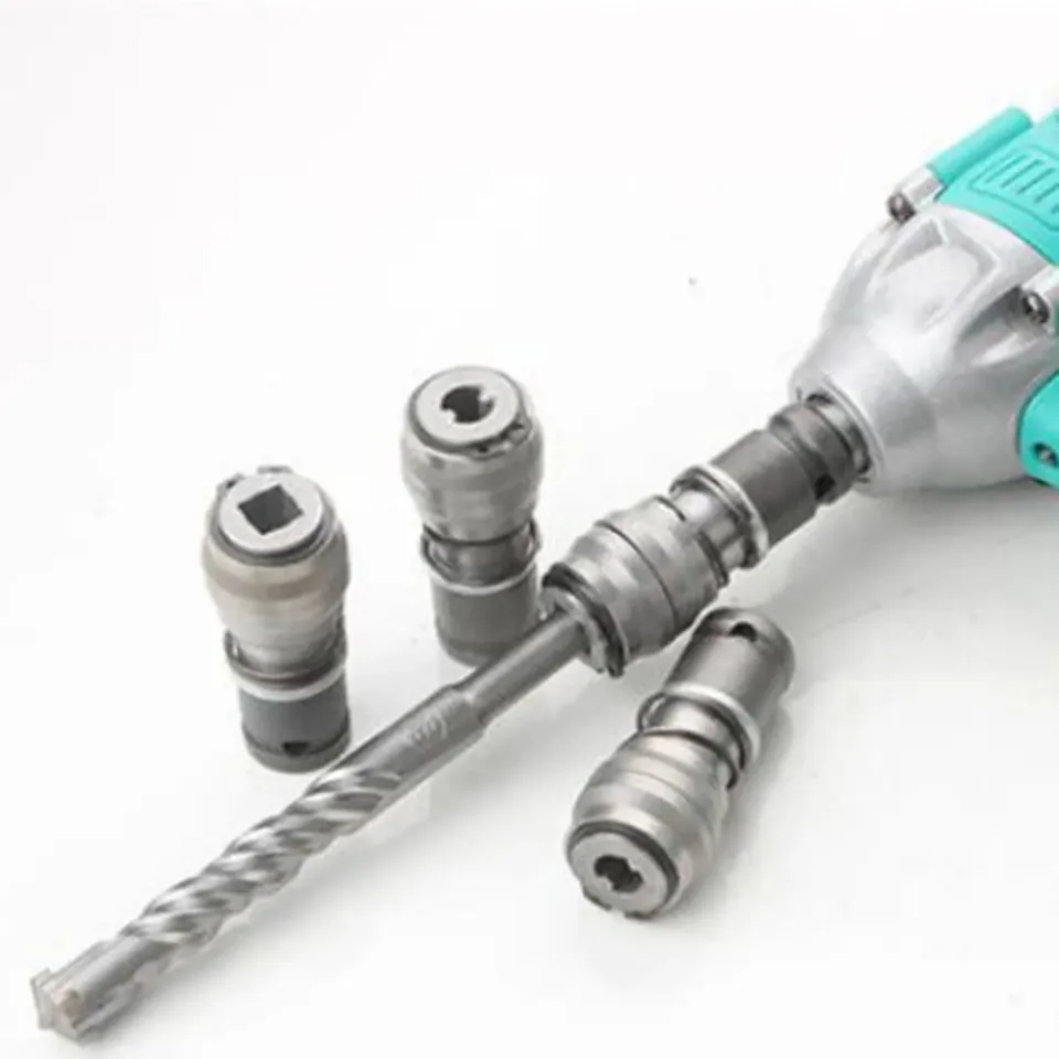 Electric Hammer Conversion Adapter For Drill Holes In Walls Bricks Connecting Rod Sleeve SDS Round Shank To Hexagon Converter