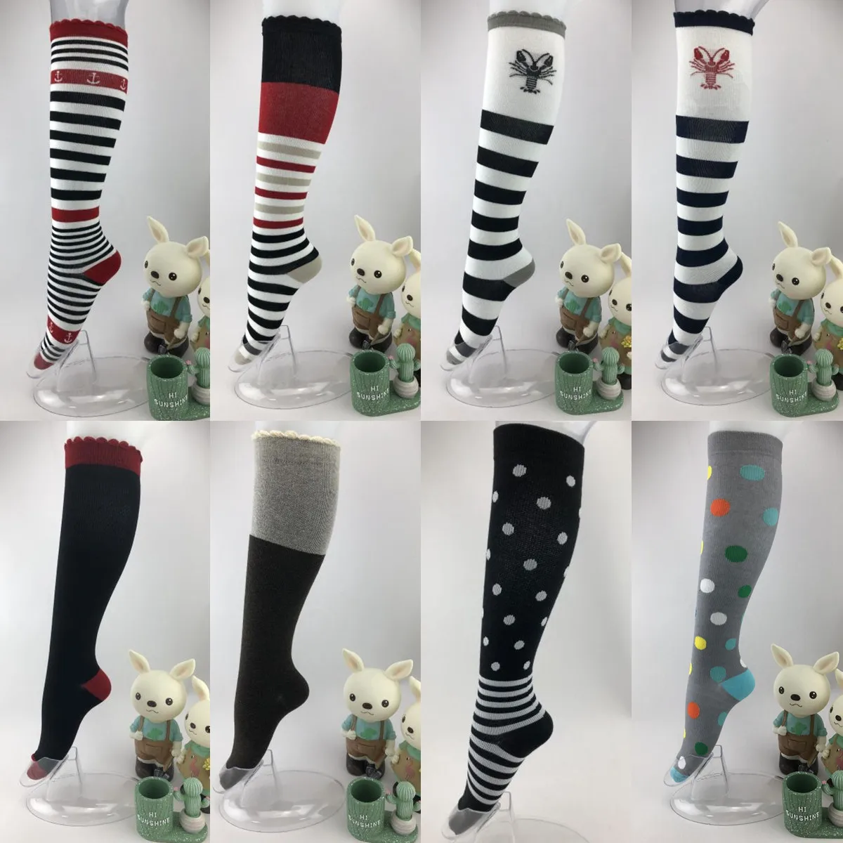 (3/5/6/8 Pairs ) High Stretch Breathable Compression Stockings Professional Leggings Women's Stockings