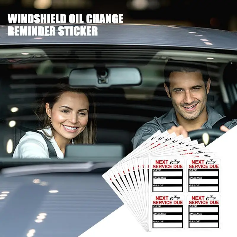 40PCS/10sheets Oil Change Stickers Oil Change Reminder Service Sticker Next Service Due Reminder Labels For Car Auto Vehicle