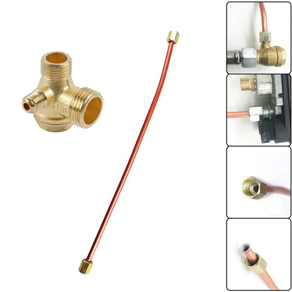 

Durable And Practical Check Valve Tube 2pcs 9mm Hex Nut Air Compressor Copper+Aluminum Flared Mouth G1/8 Thread