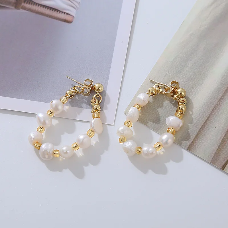 

Fashion Jewelry Trendy Freshwater Cultured Pearl Earrings