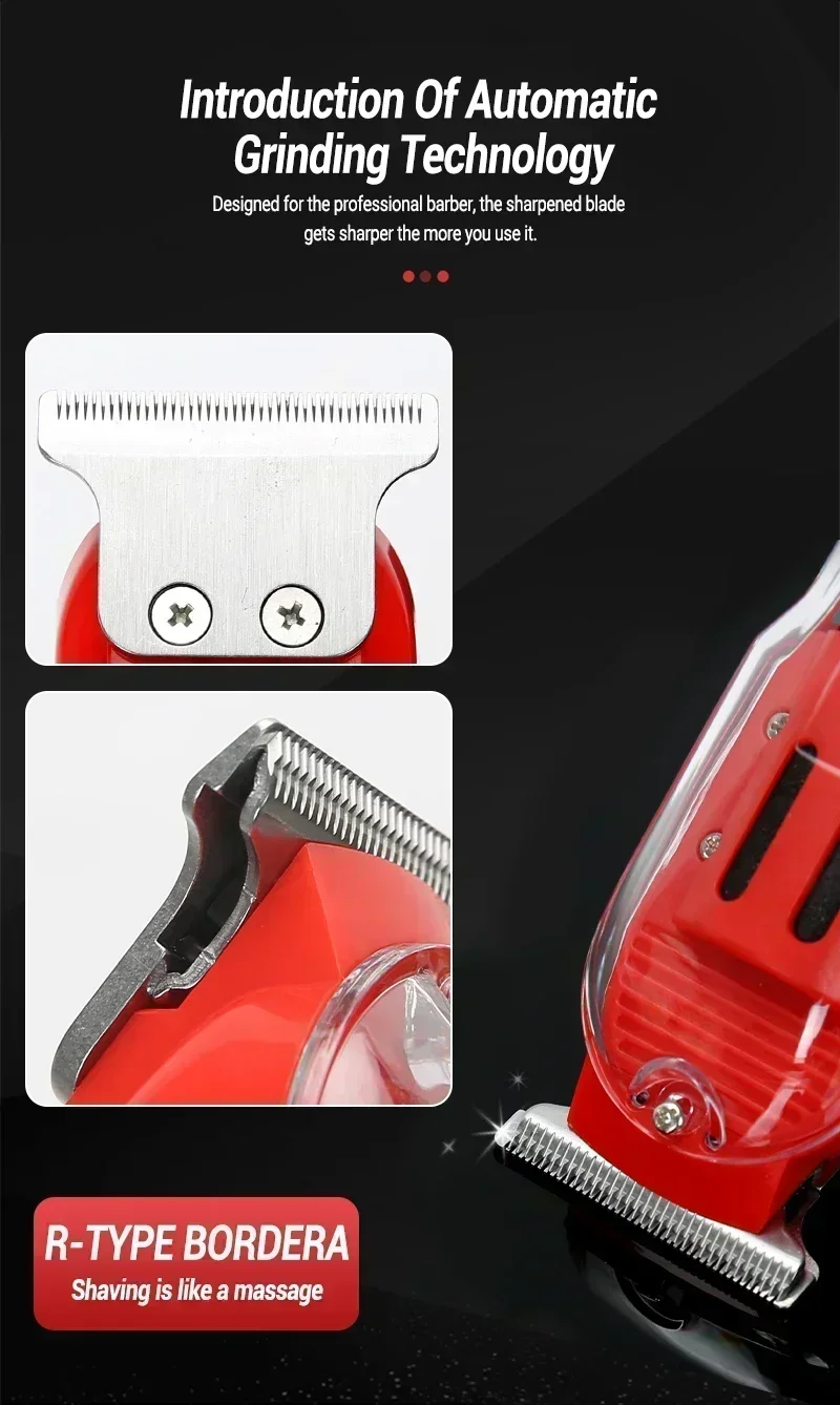 Description Picture 5 of itemPowerful Hair Clipper with Digital Display Rechargeable Electric Retro Oil Head Electric Fader Hair Salon Professional Scissors