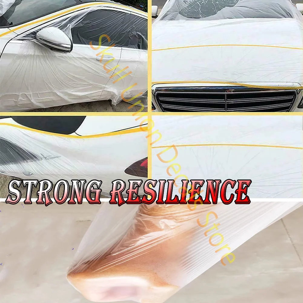 

Clear Paint Plastic Car Protective Masking Film Oil Painting Block Cover Sheet Portable Masking Paper for Painting Automotive