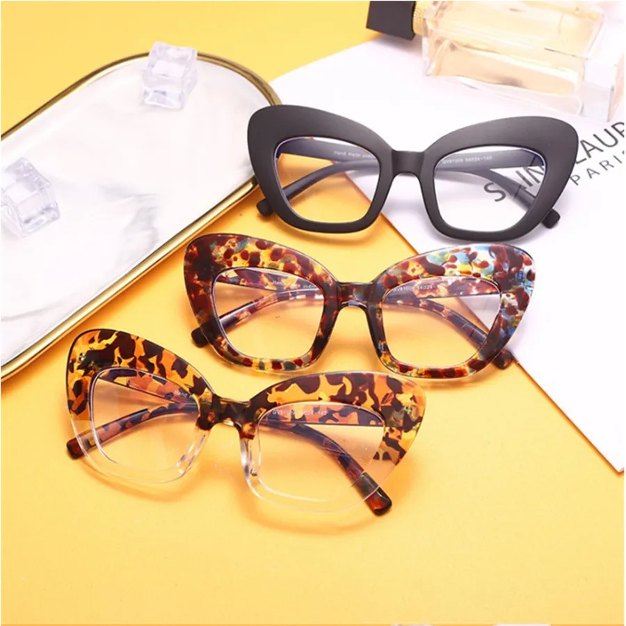 Gafas de ojo de gato antiluz azul para mujer, anteojos de diseñador Retro, marco de gafas para mujer, Ins Trending Clear Computer, nueva moda Vintage