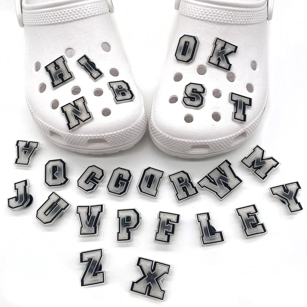 Soft Rubber Letters Shoe Decoration Buckle Accessories Jibbitz For