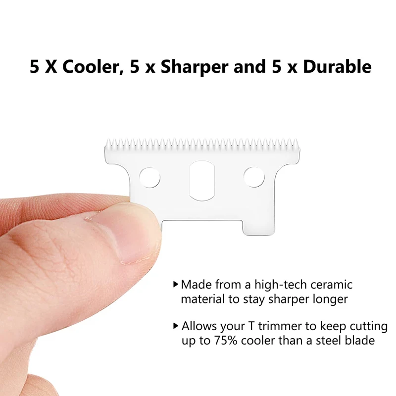 Barber Hair Clipper Blade Electric Shaver Blades Pro Replacement Blades Fits For Andis Trimmer T Outliner GO,GTO,GTX, SL, SLS Headliner, LS2,LS3 Ceramic&Carbon Steel