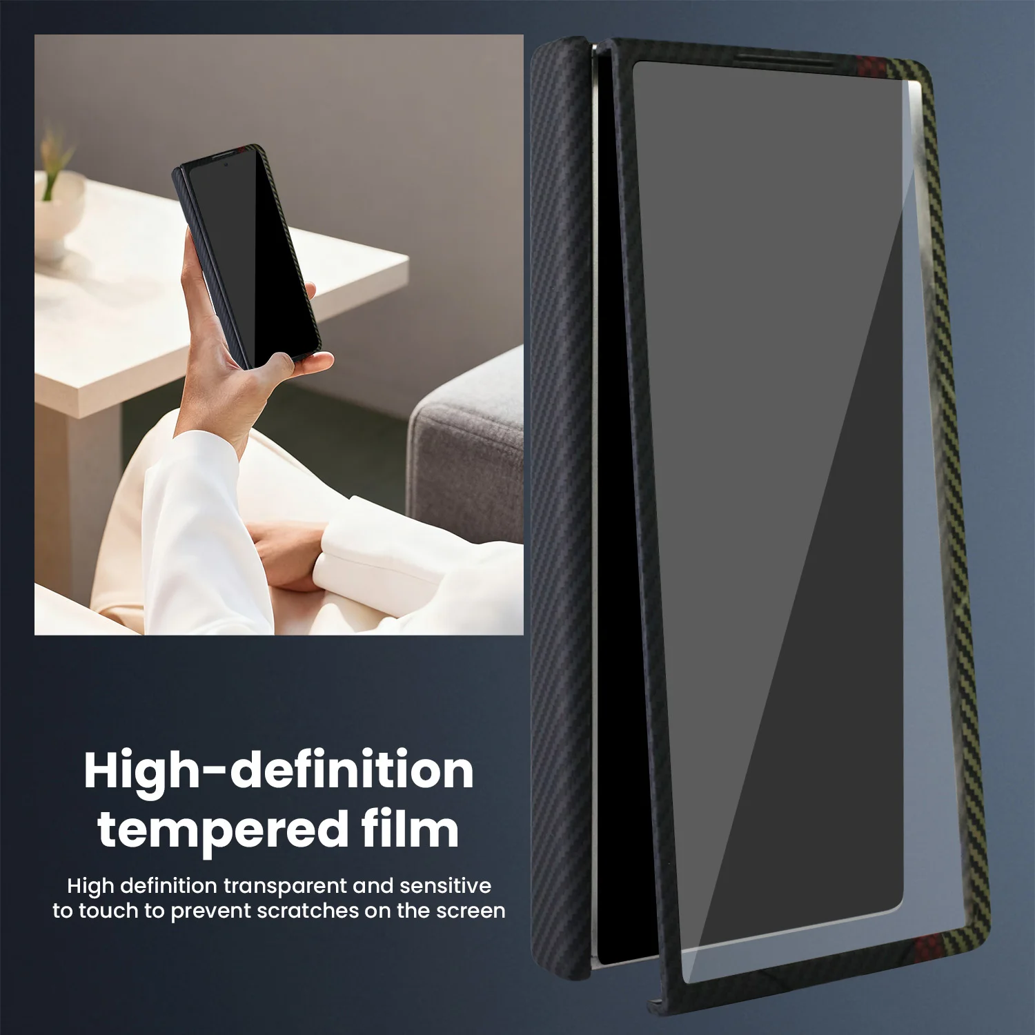 High-End Transparent PC Skin-Feel Cover with Dopamine Color Scheme