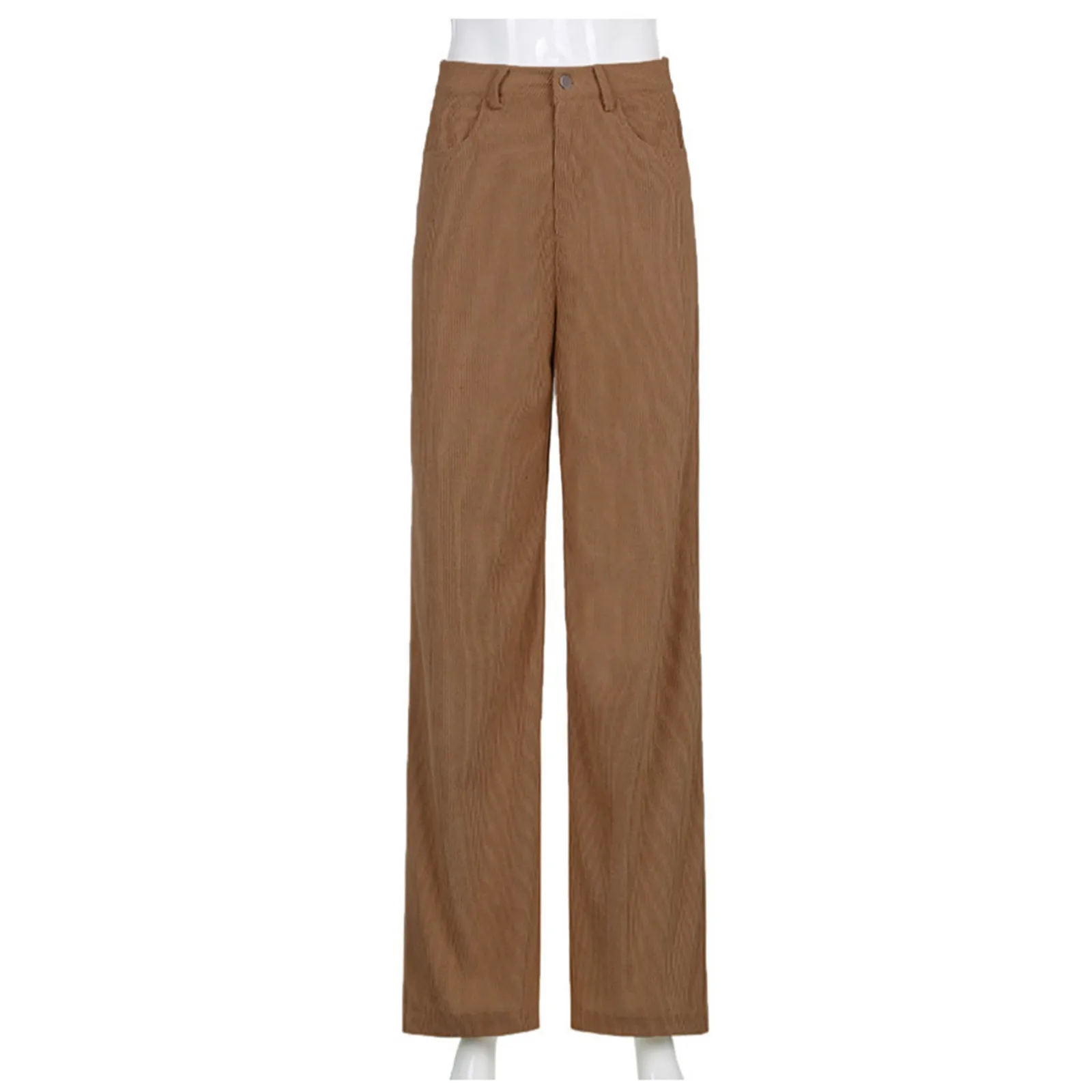 cigarette pants Fall breathable women's pants comfortable new clothing Women's corduroy mops fashion pleated wide-leg casual pants 2022 trousers for women Pants & Capris