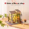 Robotime Mini House DIY Dollhouse Kit with Furnitures Accessories 1:24 Scale Craft Kit  Emily's Flower Shop 5