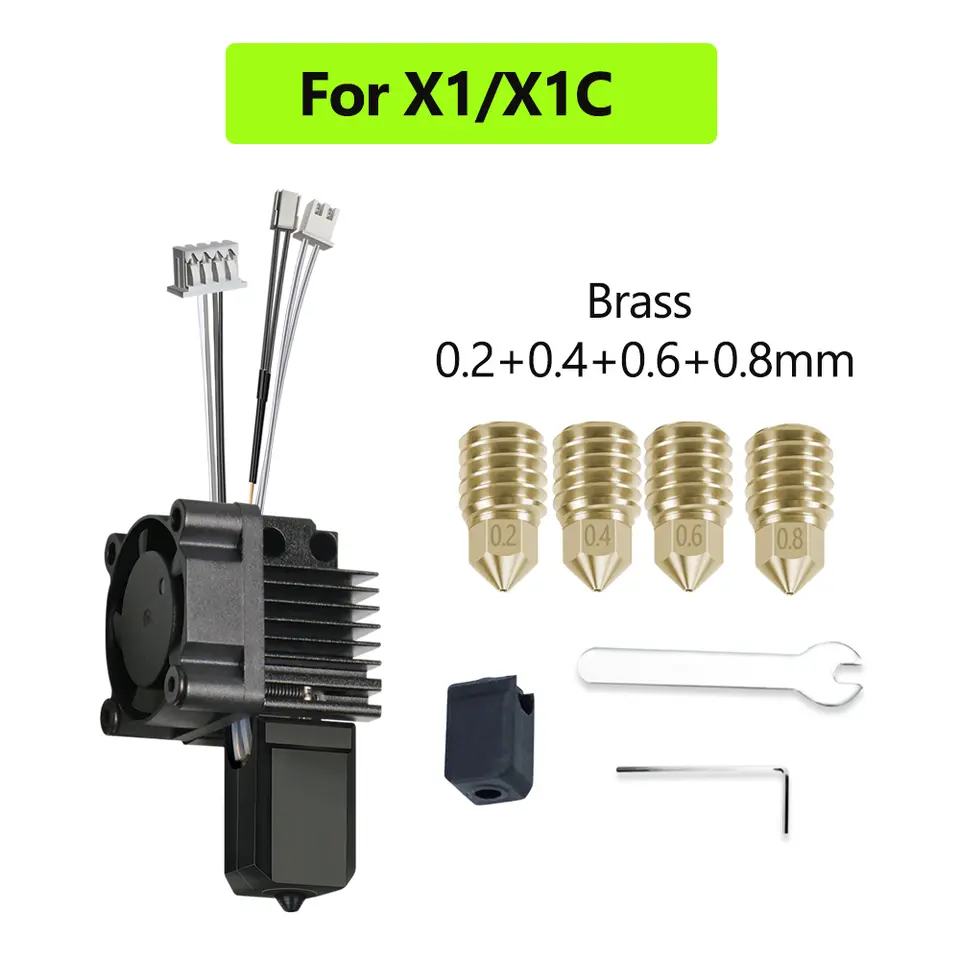 For Bambu Lab X1 X1C P1P P1S Hotend With Fan V2.0 Print Head Complete Hotend Upgrade Hot End P1s Accessories 3D Printing Parts image 16