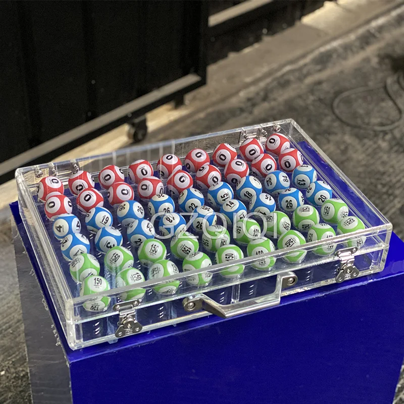 Thickened acrylic ball box 50 ball bingo storage box