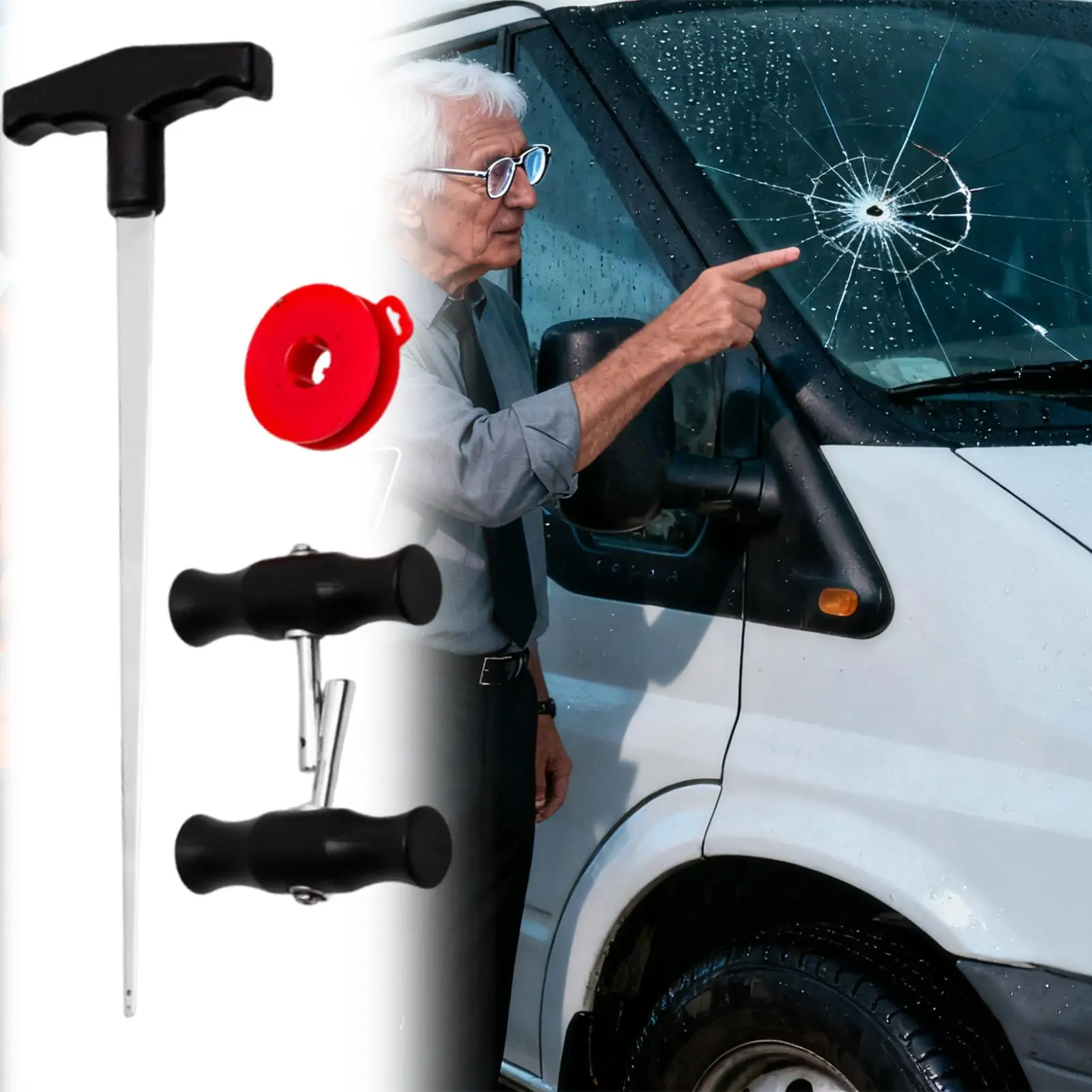 자동차 유리 제거 도구 T자형 강철 클래식 자동차 용품 자동차 유리 도구 절단 고정 유리 제거 창 트림용