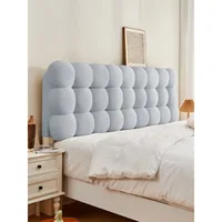 Snowball Tatami Backrest Headboard Soft Cushion Cloud Sponge Self-adhesive Cover Anti-collision Pillow Cream Wind Bed Head 4