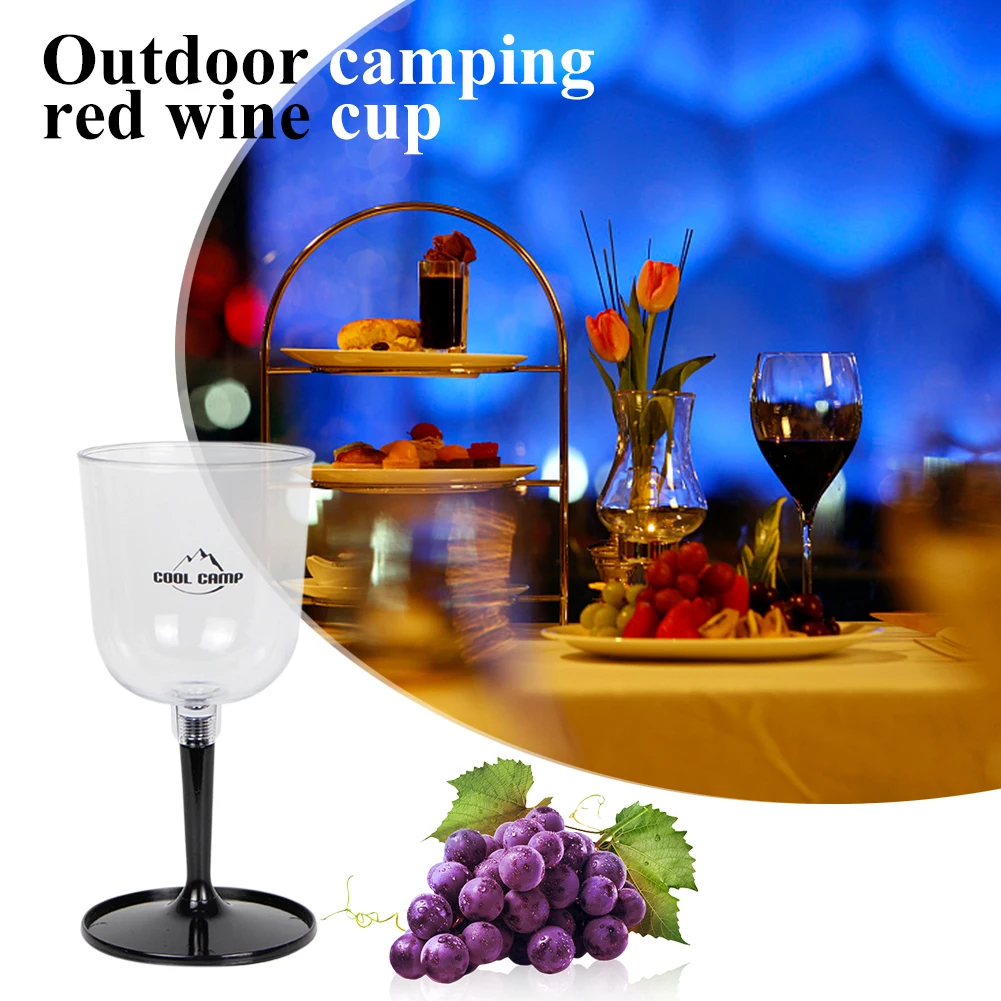 Resin Collapsible Wine Glass Portable Detachable Plastic Wine Glasses Lightweight Fall Resistance Reusable for Camping Outdoor portable tableware portable folding cups